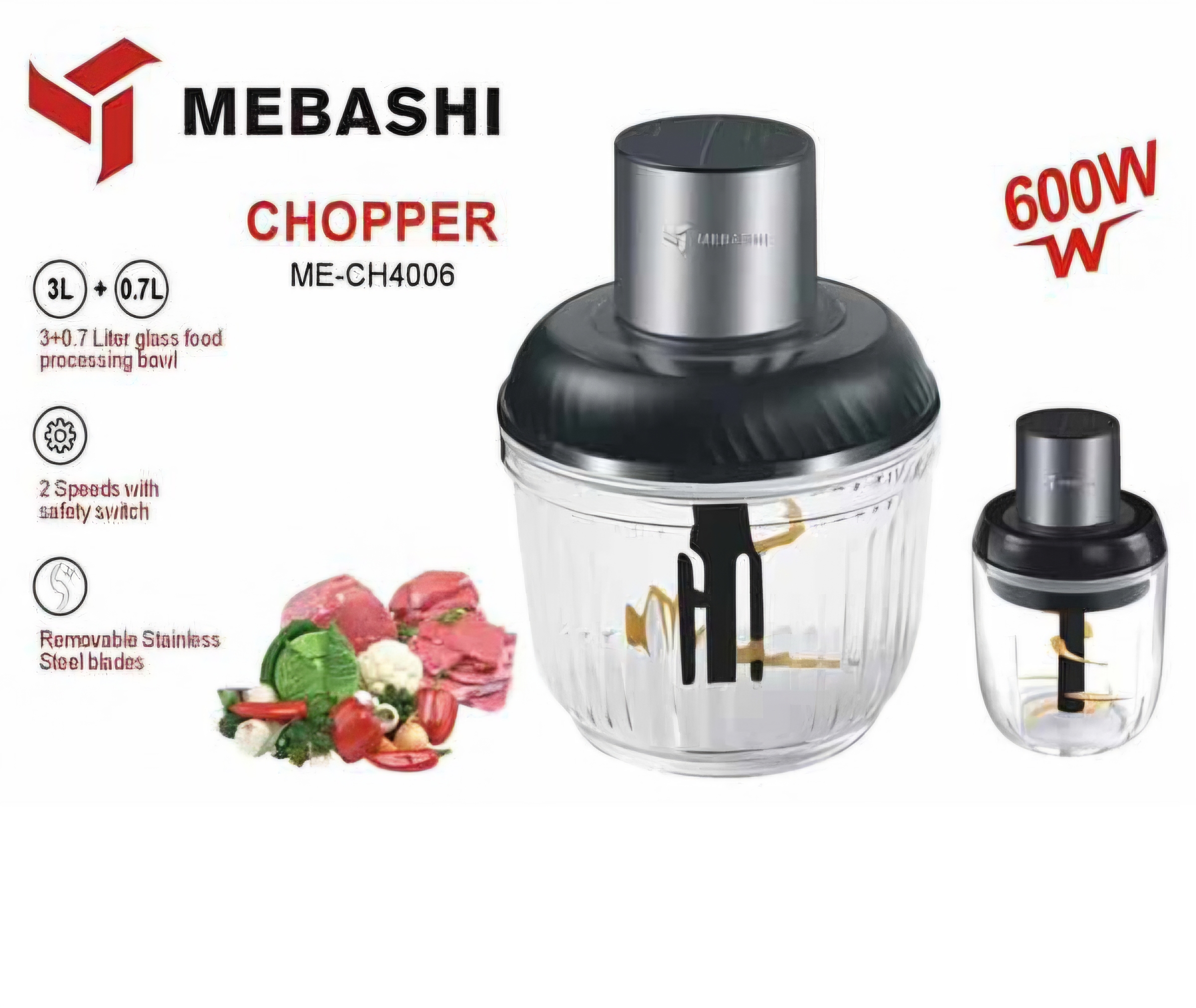 خردکن دوقلو مباشی مدل ME-CH4006 ظرفیت۳لیتری