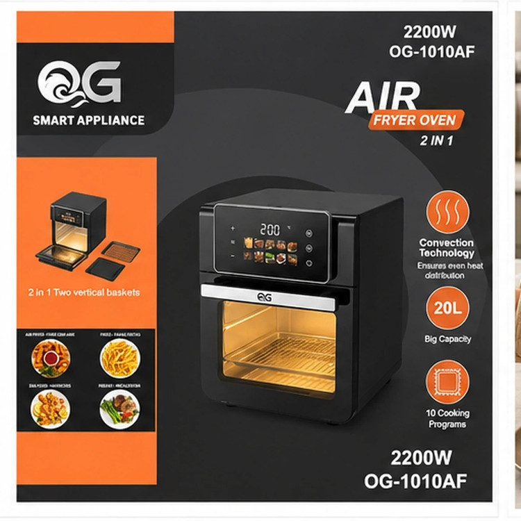 سرخ کن و مینی فر OG مدل 1010AF ظرفیت ۲۰ لیتر